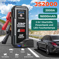 TOPDON JS2000 Auto starthilfe KFZ 12V Booster Sicherheitsenergienbank 16000mAh