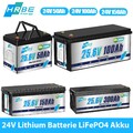 100Ah 50Ah 150Ah 24V Lithium Batterie LiFePO4 Akku 50A 100A BMS für Wohnmobil EU