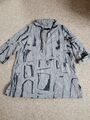 tolle Elli Damen Tunika Bluse oliv schwarz  Crinkleoptik  Gr. 1  / 40  
