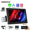 Autoradio 1 DIN 9" Bildschirm Mit Android Auto Carplay USB AUX Bluetooth MIK+Kam