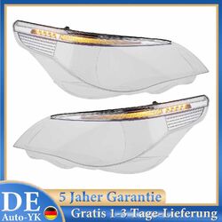 Xenon Scheinwerferglas Streuscheibe Links+Rechts mit LED FÜR BMW 5-ER E60 525i