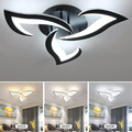 36W Moderne LED Deckenleuchte Dimmbar 3-Farbige Blumen Deckenlampe Wohnzimmer