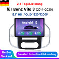 Android 13 Autoradio GPS Nav BT WIFI SWC Carplay 64G Für Benz Vito 3 W447 14-23