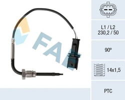 Abgastemperatursensor 68037 FAE für FIAT 500L