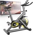 Heimtrainer Indoor Cycling Fahrrad Fitness mit LCD & APP Fitnessbike bis 150 kg