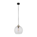 Pendelleuchte rund Glas Ø 25 cm höhenverstellbar E27 Kugel Hängelampe Esstisch