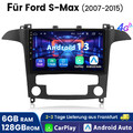 6+128G Carplay Android 13 Autoradio Für Ford S-Max 2007-2015 GPS Navi WIFI 4G BT