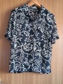 BASLER Bluse und Midi Rock Gr. 44 46 Vintage luftiger Voile Stoff blau Blumen