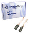 2x Motorkohlen Kohlebürsten 5x6x15mm für Leister Igniter BM4 ersetzt 100.645