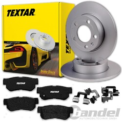 TEXTAR BREMSSCHEIBEN 262mm + BELÄGE HINTEN passend für KIA SPORTAGE JE 2WDHA 262x10mm // NUR passend bis Baujahr 4/2007