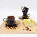 Luxus Gold Espressotassen 12 TLG für 6 Personen Tassen+Untertassen  75 Ml