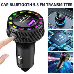 FM Transmitter Auto Radio Bluetooth 5.3 Adapter Dual USB PD Ladegerät für Handy