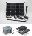 50W Solarpumpe Teichpumpe Filter Tauchpumpe Solar Pumpenset Akku Pumpe Batterie 