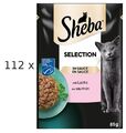 (€ 10,81 /kg) SHEBA Selection in Sauce mit Lachs - Katzenfutter: 112 x 85 g