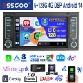 Carplay DAB Für VW Touareg 7L Transporter T5 Multivan Autoradio Android14 6+128G