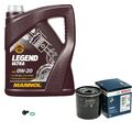 BOSCH Ölfilter 5 L MANNOL 0W-20 Legend Ultra für Toyota Aygo 1.0 VVT-i Yaris