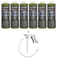 Petec MULTI Unterbodenschutz 6x1 Liter + UBS Pistole WAX Wachs Transparent 73410
