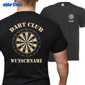 Dart Sport Dart Club T-Shirt mit Wunschname / Clubname - in schwarz