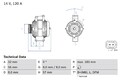 BOSCH Lichtmaschine Generator Lima 0 986 044 020 +126.83€ Pfand für VECTRA OPEL