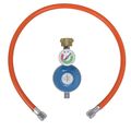 Gasschlauch Druckminderer Regler mit Manometer 50mbar Propangasschlauch 80cm Neu