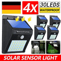4 Stück Solarleuchte Solarlampe mit Bewegungsmelder 30 LED Außen Fluter Strahler