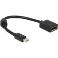DeLOCK Adapterkabel Mini DisplayPort > DisplayPort 1.4, 8K, schwarz