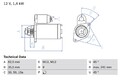 BOSCH Anlasser Starter 0 986 013 600 +68.81€ Pfand für 744 M12 940 745 240 VOLVO