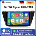 10 Zoll Für VW Tiguan 2016-2020 2+64GB Android13 Autoradio Carplay GPS NAVI SWC