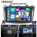 DAB+ Für Mazda 3 2010-2013 Android 13 Autoradio GPS 32GB Carplay NAVI RDS BT KAM