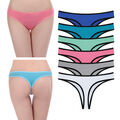 6er Pack Damen Slips Baumwolle Unterhosen Tanga Panty Unterwäsche String Set 