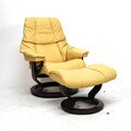 Ekornes Stressless Sessel Reno (S) mit Hocker gelb Relax Leder Bequem 