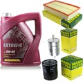 MANNOL 5 L Extreme 5W-40 Motor-Öl+MANN-FILTER Filterpaket für 1U2
