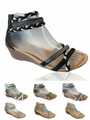 NEU DAMEN RIEMIGE SOMMERSANDALEN NIEDRIGER ABSATZ KEIL GLADIATOR SCHUHE GRÖSSE 3-8