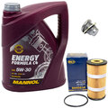 Motoröl Set 5 Liter + Ölfilter + Ölablassschraube für Renault Trafic Kadjar 1.6