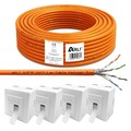 50m Cat 7 Netzwerkkabel Verlegekabel 4x Netzwerkdose Cat6a Dose Lan cat 7 Kabel