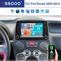 7" Autoradio Android 14 Navi Carplay 2+64GB RDS BT WiFi Für Fiat Panda 2003-2012