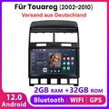 9-Android12 2+32G FM SWC Für Touareg WIFI BT GPS NAVI DAB RDS Carplay Autoradio 