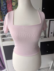 Crop Top von Amisu, Größe S, rosa