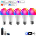 RGB LED SMART Leuchtmittel WiFi Glühbirne Lampe Dimmbar 15W E27 Alexa Google DHL