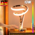 LED Nachttischlampe Touch Dimmbar RGB,13W Spiral Tischlampe Modern mit 6 Farben.