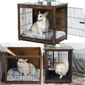 Hundebox Holz Hundekäfig Deko Transportbox für mittler Hunde Welpen Schlafplatz