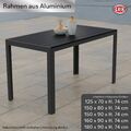 Aluminium XXL Gartentisch Esstisch Balkontisch Gartenmöbel Outdoor 5 Größen