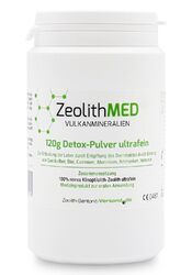 Zeolith MED Detox-Pulver ultrafein 120g, Apothekenqualität, laboranalysiert