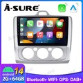 2+64GB Android 14 Autoradio Für Ford Focus MK2 MK II 2004-2011 GPS WIFI CarPlay