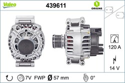 Lichtmaschine Generator Lima VALEO ORIGINS NEW OE TECHNOLOGIE 439611 für W204
