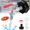 IBC Adapter 3/4" Mit Auslaufhahn Regenwasser Für 1000L Container Tank Fass S60X6
