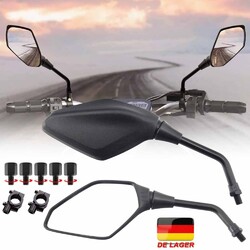 2x Spiegel Set Paar Spiegelset für Roller Motorrad Quad Universal M8 M10 Gewinde