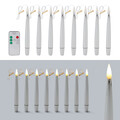 8 schwebende fliegende LED Weihnachtskerzen  Flying Candles Fernbedienung Silber