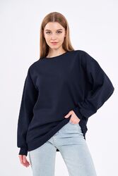 Sweatshirt Damen Oversize Pullover Langarm Baumwolle COMEOR