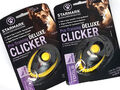 Starmark Clicker deluxe ergonom inkl. Band Hundetraining effektiv schwarz gelb